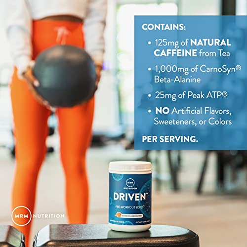 MRM Nutrition Driven Pre-Workout Powder | Blood Orange Flavored | 125mg Caffeine MRM uk supplements