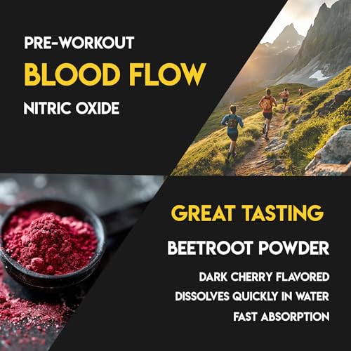 Beetroot Pro Pre-Workout Powder - 10oz, 28 Servings, Dark Cherry Flavor - Boosts Energy Beetroot Pro uk supplements
