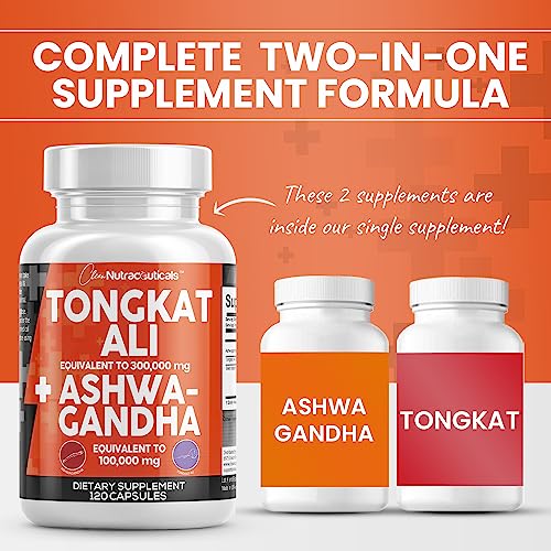 Clean Nutraceuticals Tongkat Ali 300,000mg and Ashwagandha 100,000mg Clean Nutraceuticals uk supplements