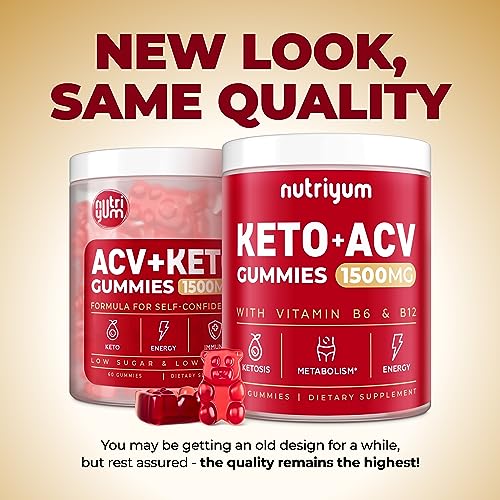 nutriyum Keto ACV Gummies 1500 mg - Apple Cider Vinegar Gummies with B6 & B12 nutriyum uk supplements
