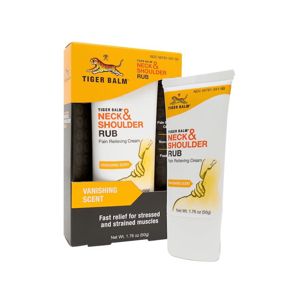Tiger Balm Neck & Shoulder Rub Vanishing Scent 1.76 oz (Pack of 2) Tiger Balm uk supplements