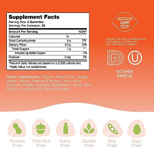 Zahler - Fiber Gummies for Adults & Kids (60 Count) Certified Kosher Adult & Kids Fiber Gummy Zahler uk supplements