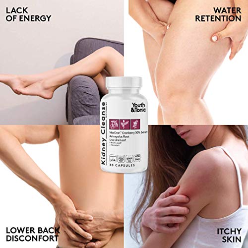 Youth & Tonic Kidney Cleanse Detox for Residual Metabolic Waste & Excess Body Water for Urinary Tract Youth & Tonic uk supplements