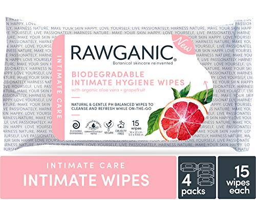 RAWGANIC Gentle Organic Intimate Hygiene Feminine Wipes, Hypoallergenic, Alcohol Free Rawganic uk supplements