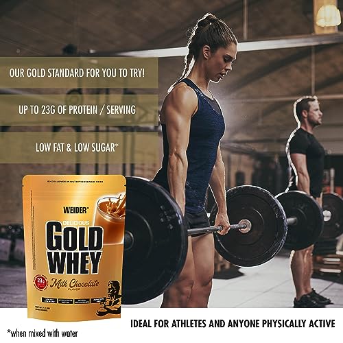 Weider Gold Whey (500g) Milk Chocolate Flavour. Ultrafiltrated Proteins from 100% Whey Protein Weider uk supplements