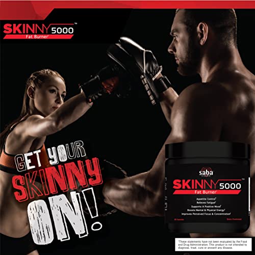 Saba Skinny 5000 -Fat Loss -Weight Loss-Appetite Control -Mild Jitter-Free Energy- Focus Saba uk supplements