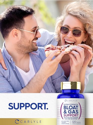 Carlyle Bloat & Gas Support for Men & Women | 120 Tablets | Extra Strength Pills | Supplement Carlyle uk supplements