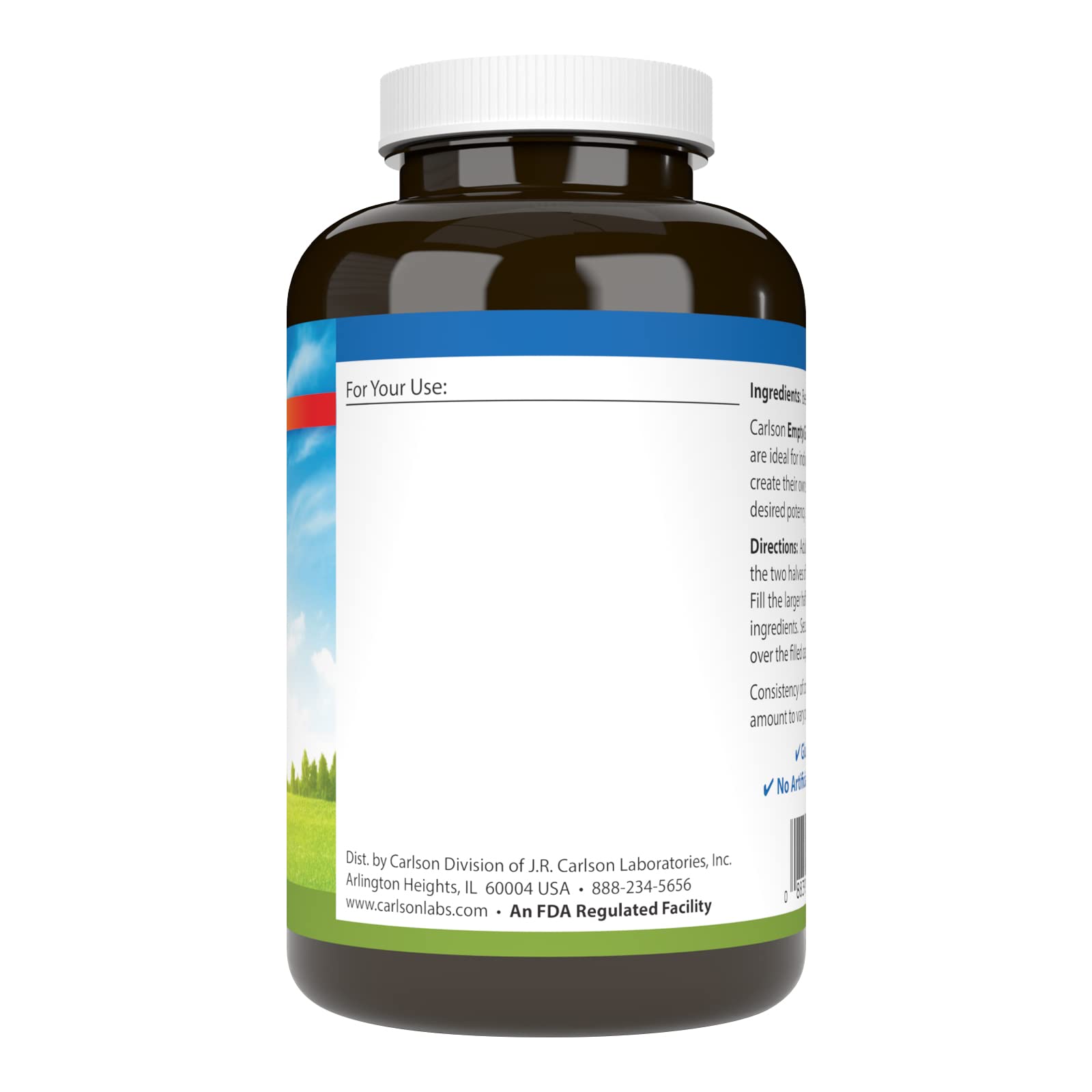 Carlson - Empty Gelatin #00 Capsules, Easy to Separate & Fill, 150 capsules Carlson uk supplements
