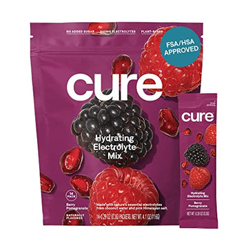 Cure Hydrating Plant Based Electrolyte Mix | FSA & HSA Eligible | Powder for Dehydration Cure Hydration uk supplements