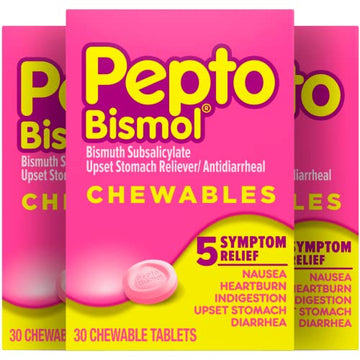 Pepto Bismol Chewable Tablets for Nausea, Heartburn, Indigestion, Upset Pepto Bismol uk supplements