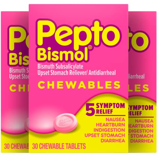Pepto Bismol Chewable Tablets for Nausea, Heartburn, Indigestion, Upset Pepto Bismol uk supplements
