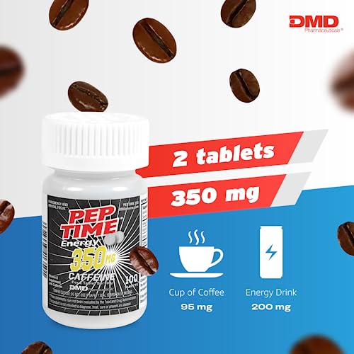 PEPTIME Energy Tablets, Vitamin B6 and B12 Caffeine Pills, 350 mg Caffeine PEPTIME Energy uk supplements