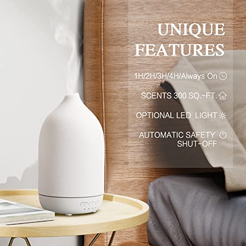 ZEIGGA LAB Essential Oil Diffusers, Aromatherapy Diffuser for Essential Oils, 100ml Ceramic Oil Diffusers ZEIGGA LAB uk supplements