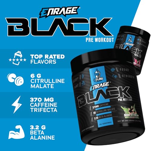 eFlow Nutrition ENRAGE Black Preworkout Sample Packs - Travel Packs - High Stim Energy eFlow Nutrition uk supplements