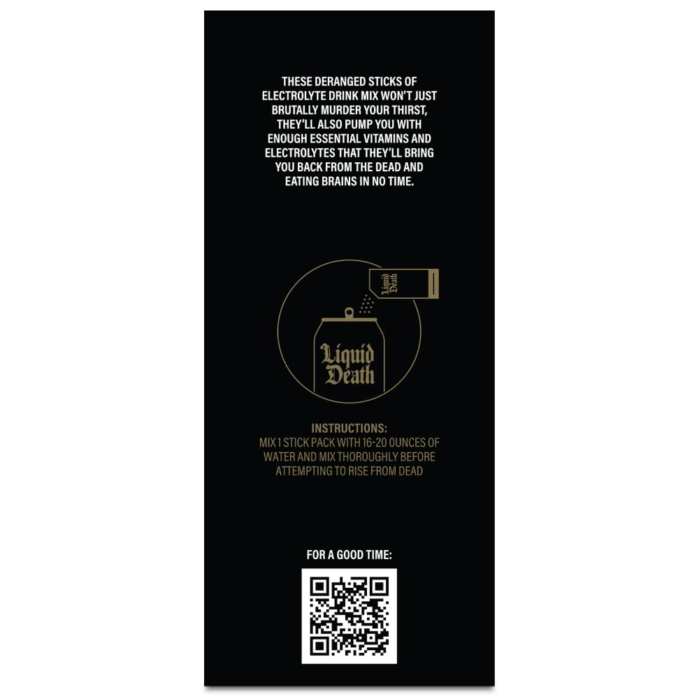 Liquid Death Electrolyte Death Dust - Hydration Powder Packets - 3 Flavors - 12-Stick Liquid Death uk supplements