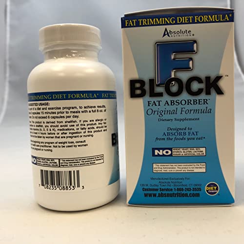 Absolute Nutrition FBlock Xtra Fat Absorber, Diet Formula, 90 Capsules Absolute Nutrition uk supplements