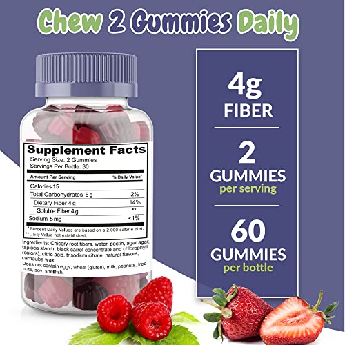 Fiber Prebiotic Gummies Sugar Free, Keto Friendly 2 Pack | Gut Cleansing, Digestive Health Health Supplied uk supplements