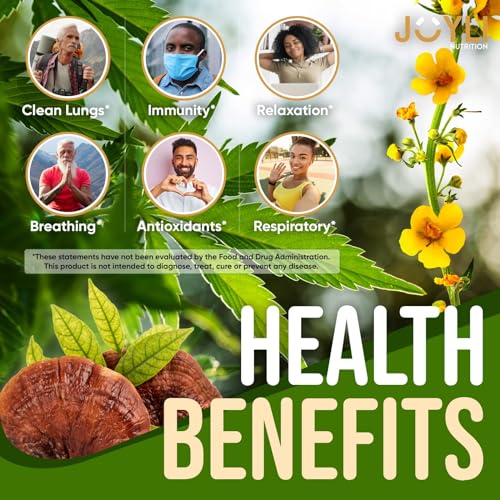 JOYLI Hemp Gummies - Natural Lung Cleanse with Mullein Leaf & Reishi JOYLI Nutrition uk supplements