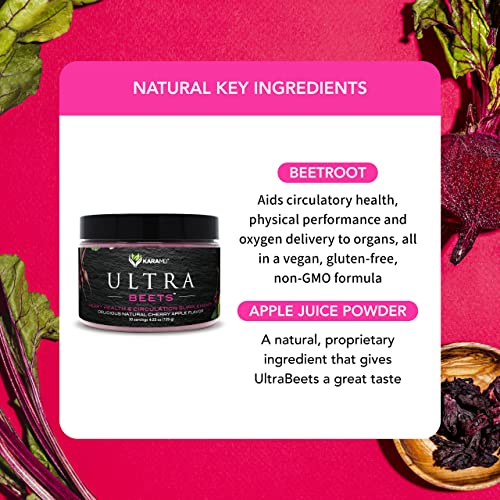 KaraMD UltraBeets - Beetroot Superfood Powder - Heart Health, Circulation & Energy KaraMD uk supplements