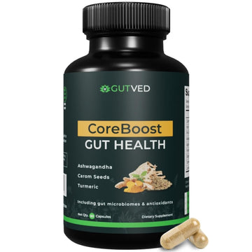 GUTVED Bloating & Gas Relief Probiotic for Women & Men | 9-in-1 Gut & Digestive Support with Probiotics, Prebiotic Inulin, Turmeric, Ginger & Fennel | Daily Plant-Based Capsules, 60 Count GUTVED uk supplements