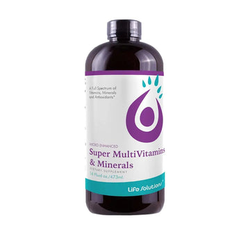Liquid Super Multivitamin and Minerals - Premium Liquid Vitamins for Enhanced Absorption - Daily Liquid Multivitamin Supplement Life Solutions uk supplements