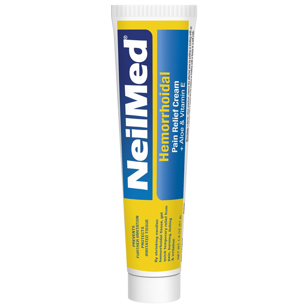 NeilMed Hemorrhoidal Pain Relief Cream with Aloe & Vitamin E, Hemorrhoid Treatment, Pain Relief, Relieves Burning, Itching and Discomfort, 1.8 oz. NeilMed uk supplements