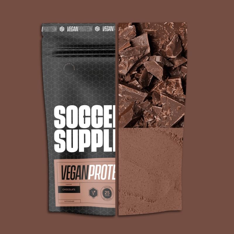 Soccer Supplement Vegan Protein Powder - 25g's of Protein per Serving, Chocolate Flavour SOCCER SUPPLEMENT uk supplements
