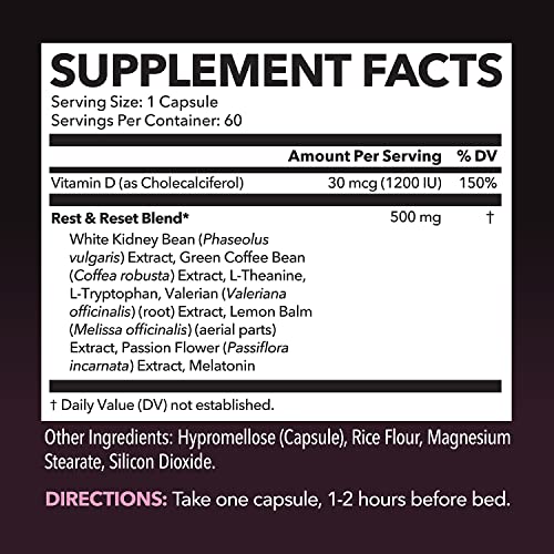 HAVASU NUTRITION Night Time Fat Burner Weight Loss Pills for Women | Appetite Suppressant for Weight Loss (+ Vitamin D, 60 Count) HAVASU NUTRITION uk supplements