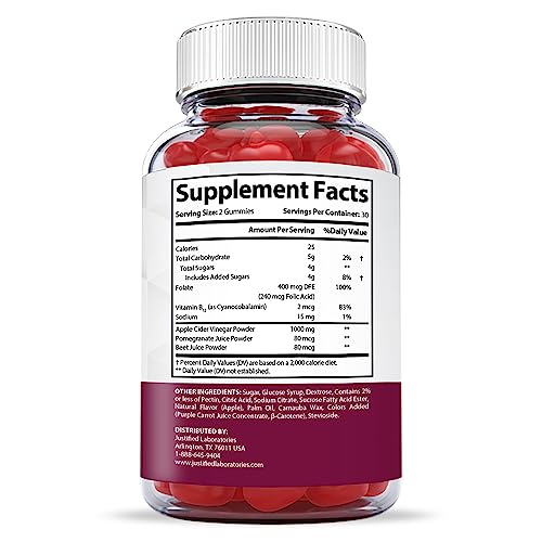 Justified Laboratories ProFast Keto ACV Gummies 1000MG Pro Fast Vegan Non GMO Justified Laboratories uk supplements