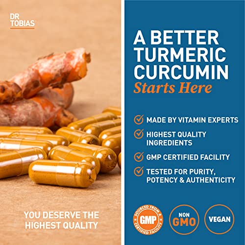 Dr. Tobias Turmeric Curcumin Supplement with BioPerine & Black Pepper, Extra Strength Dr. Tobias uk supplements