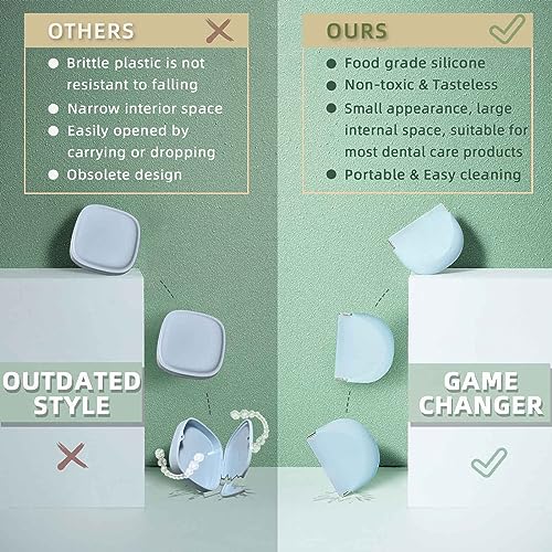 Silicone Retainer Case Soft Upgraded Cute Aligner Case Slim Partial Denture Case Container UZKEW uk supplements