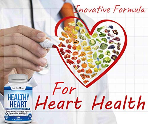 NutraPro Healthy Heart - Heart Health Supplements & Arteries Support .Healthy Cholesterol and Triglyceride. GMP Certified. NutraPro uk supplements
