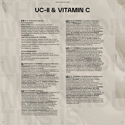 Bulk UC II Collagen Capsules, 40 mg, Pack of 60, Packaging May Vary Bulk uk supplements