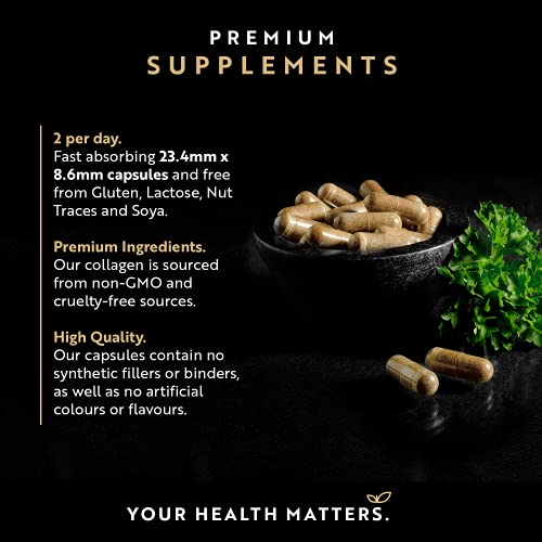 Premium Multi Collagen Protein Capsules with Type I, II, III - Includes Hydrolysed Grass Nutravita uk supplements
