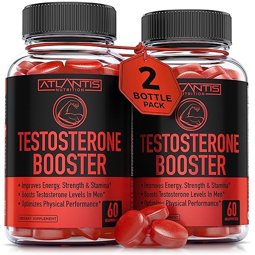 Testosterone Booster For Men Gummies - Enhances Strength & Stamina - Optimizes Physical Atlantis Nutrition uk supplements