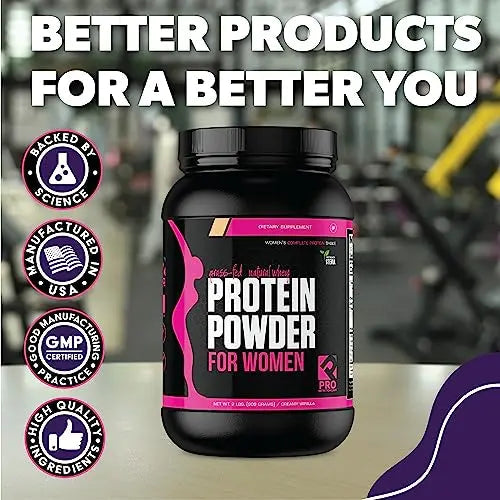 Whey Protein Powder for Women - Supports Lean Muscle - Low Carb - Gluten Free - Grass Fed & rBGH Hormone Free (Creamy Vanilla, 2 lb) PRO NUTRITION LABS uk supplements