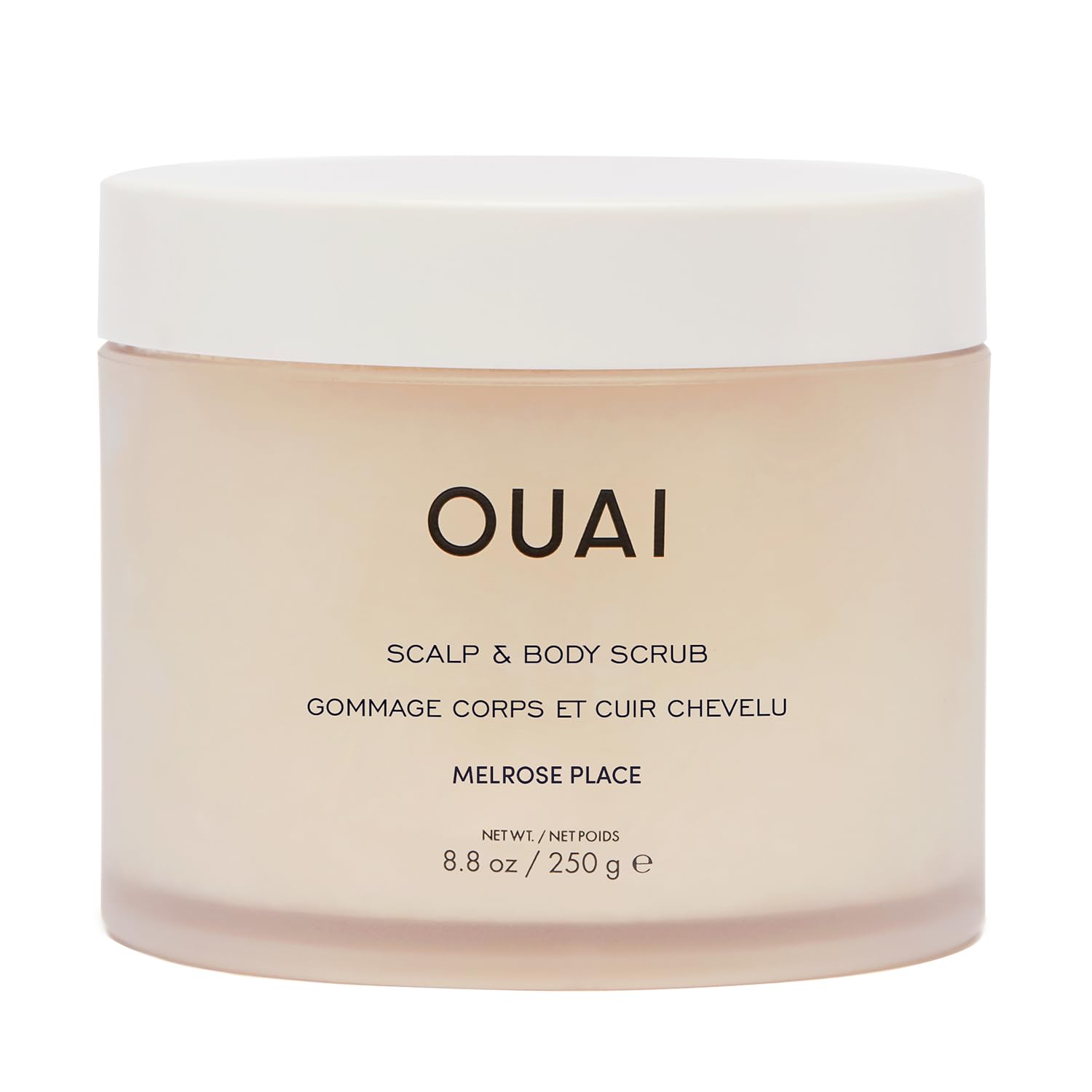 OUAI Scalp & Body Scrub, Melrose Place - Exfoliating Body Scrub with Sugar & Coconut Oil Blend for Smooth, Moisturized Skin - Gentle Scalp Exfoliator for Removing Product Build Up (8.8 Oz) OUAI uk supplements