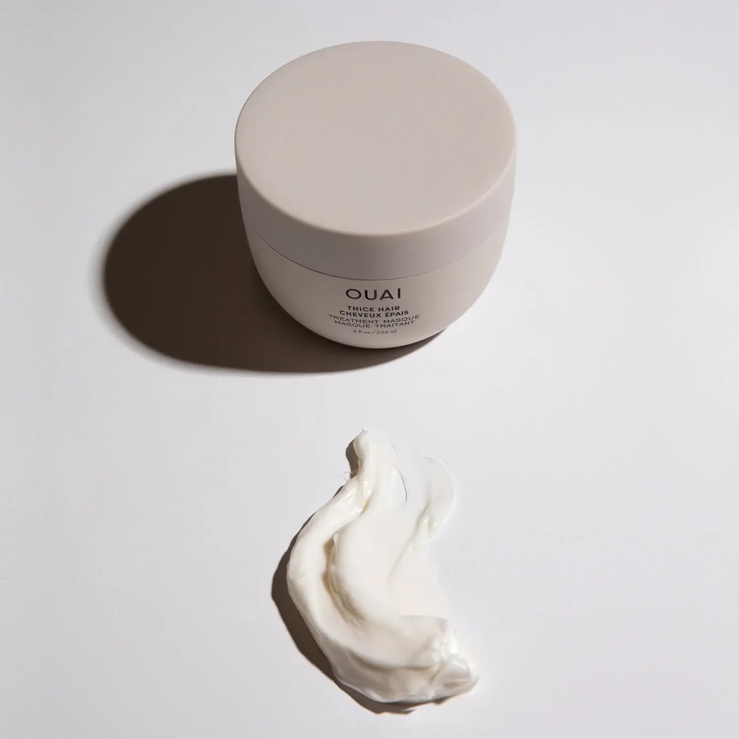 OUAI Thick Hair Mask - Treatment Masque with Almond Oil, Olive Oil, & Hydrolyzed Keratin to Restore Damaged Hair - Phthalate & Paraben Free Masque (3.4 Oz) OUAI uk supplements