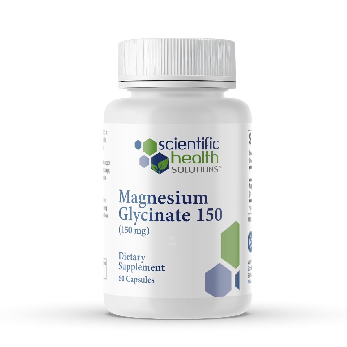 Scientific Health Solutions Magnesium Glycinate 150 mg – High‑Absorption Magnesium for Heart, Bone & Muscle Health – Supports Leg Cramps & Cardiovascular Function – Gentle on Stomach, Vegan, 60 Count Scientific Health Solutions uk supplements