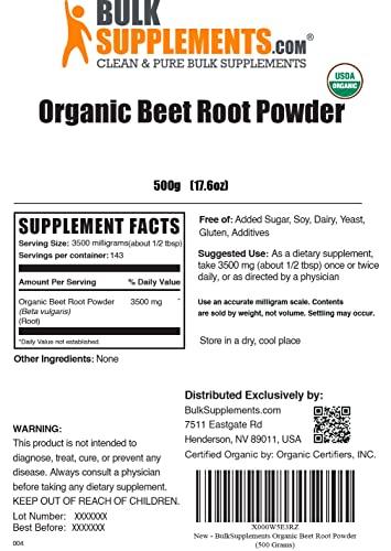 BULKSUPPLEMENTS.COM Organic Beet Root Powder - Beet Powder Organic, Beetroot BULKSUPPLEMENTS.COM uk supplements
