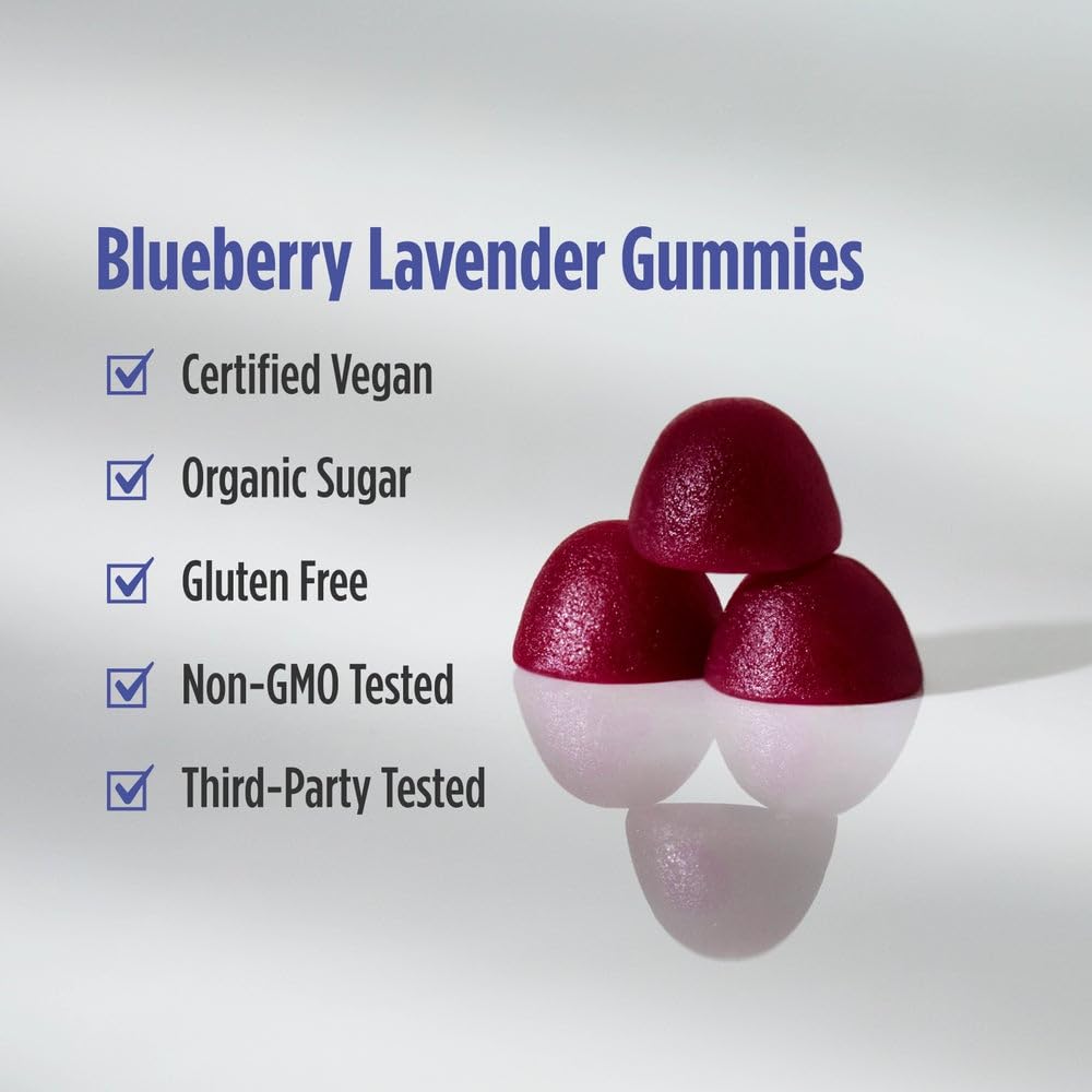 Nordic Naturals Magnesium Gummies for Adults, Blueberry Lavender Flavor - 60 Gummies - Vegan Magnesium Supplement for Mind, Mood, and Cardiovascular Support - Non-GMO - 20 Servings Nordic Naturals uk supplements