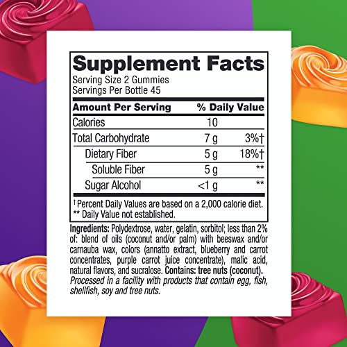 Vitafusion Fiber Well Sugar Free Fiber Supplement, Peach, Strawberry And Blackberry Vitafusion uk supplements