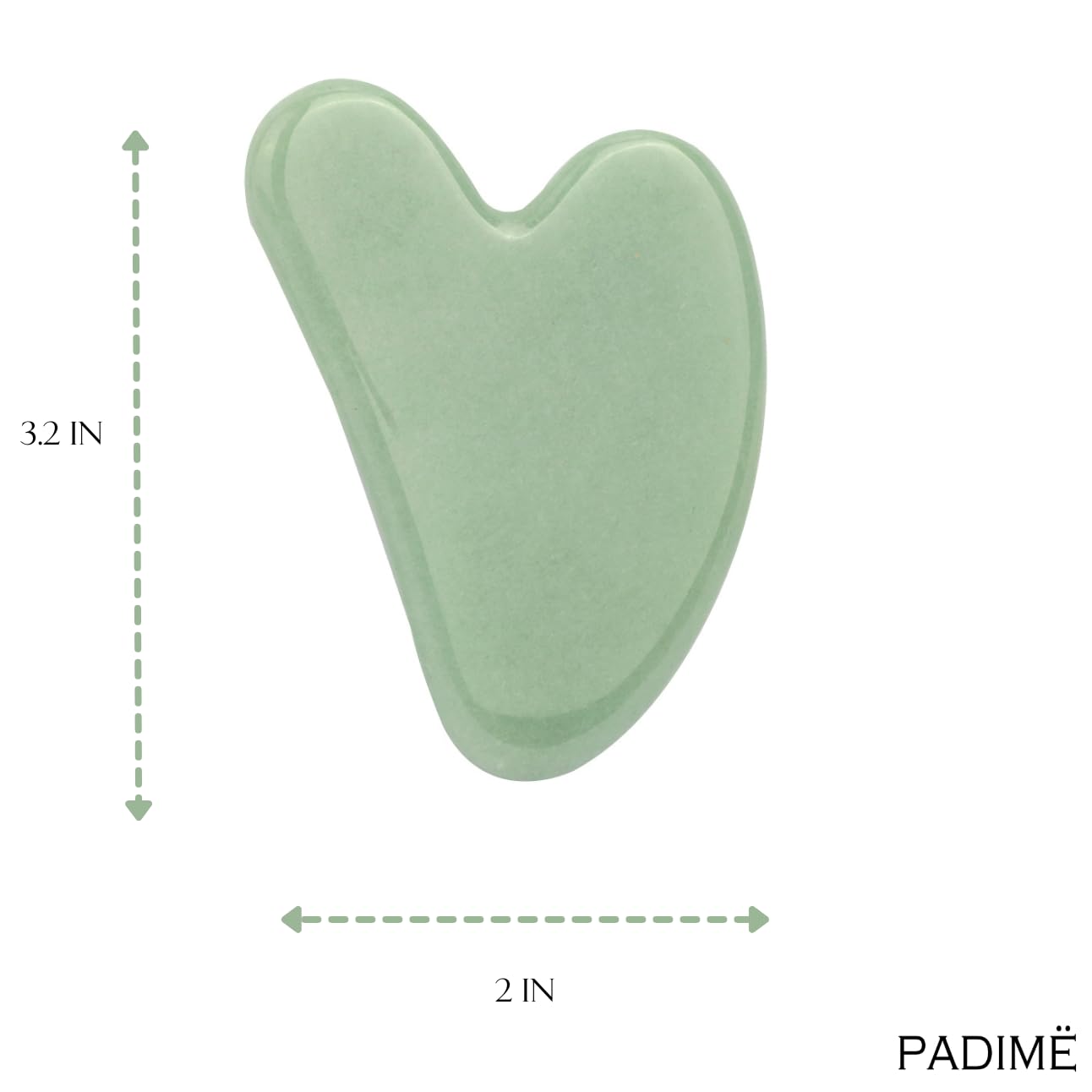 Padime 2 pcs | Premium Set | Real Jade Gua Sha Tool for Facial Skin Care + Glass Bottle for Your Oil Padimë uk supplements