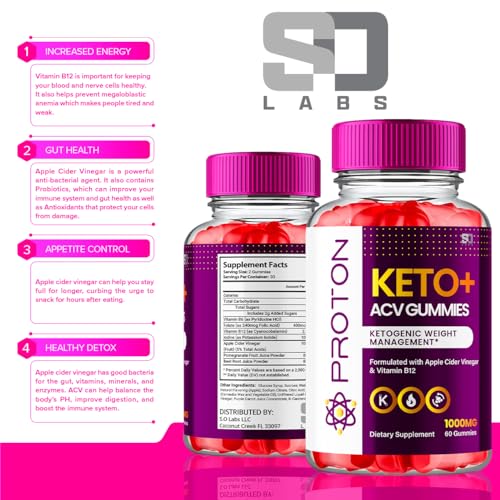 Proton Keto ACV Gummies Advanced Weight Loss 1000 MG, Proton Keto ACV Gummies S.O Labs uk supplements
