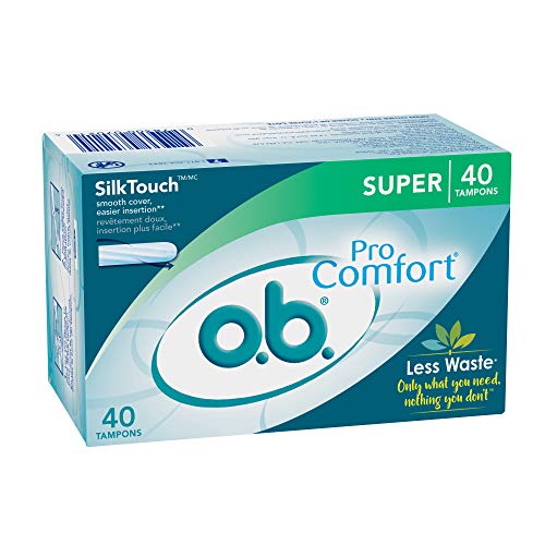 o.b. Pro-Comfort Non-Applicator Tampons, Super Absorbancy, 40 Count (Pack of 1) o.b. uk supplements