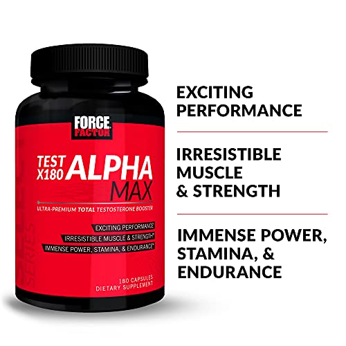 FORCE FACTOR Test X180 Alpha Max, 2-Pack, Total Testosterone and Nitric Oxide Booster Force Factor uk supplements