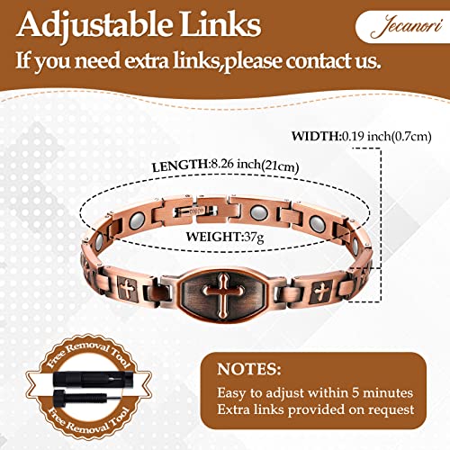 Jecanori Copper Bracelets for Women,Classic Magnetic Copper Bracelet,Valentine's Day Jecanori uk supplements