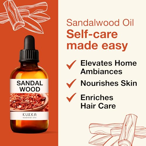Kukka Sandalwood Essential Oils for Diffuser - 100% Natural Sandalwood Oil - Sandalwood Essential Oil KUKKA essential oils uk supplements