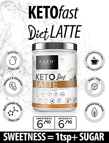 Instant Bulletproof Keto Coffee Creamer UK Made Collagen Latte | Butter Powder, Coconut MCTs & Vitamin C K GEN ketogenic enhancement uk supplements