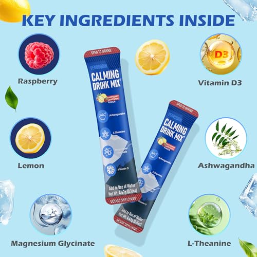 VENQUORIN Super Cortisol Calm Supplement Drink Powder for Women & Men with Magnesium Glycinate, Ashwagandha, L-Theanine & Vitamin D3 | Relaxation & Mood Support | Sugar Free, Vegan, 30 Servings VENQUORIN uk supplements